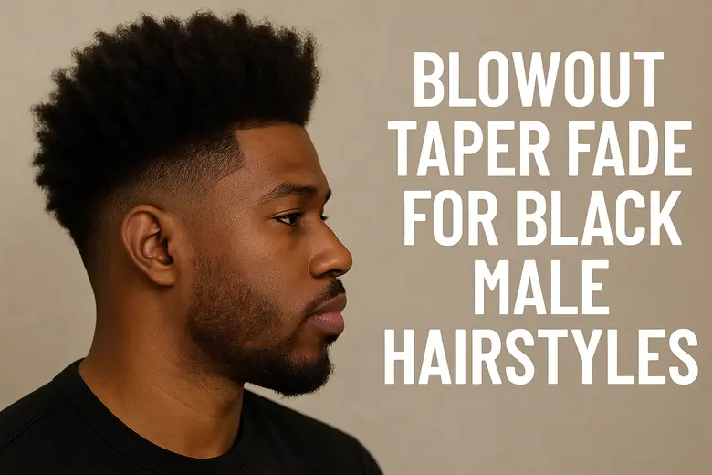 Blowout Taper Fade for Black Male Hairstyles