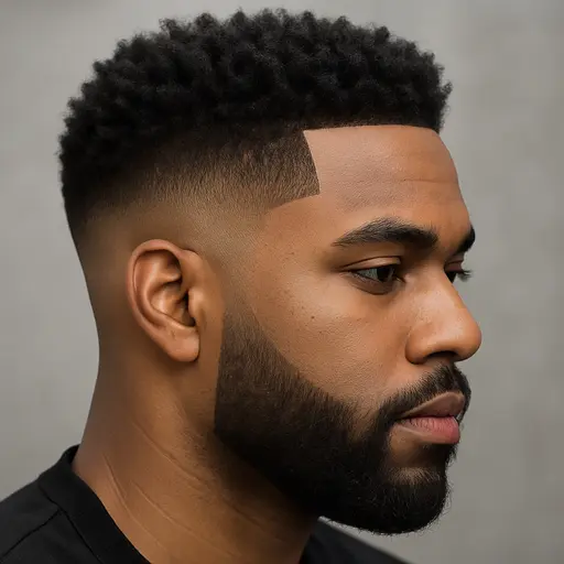 High Taper Fade Black Male Style