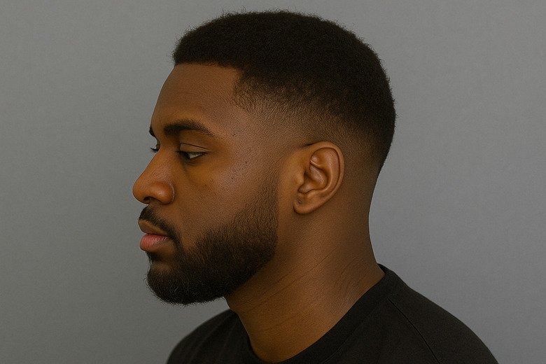 Low Taper Fade for Black Male Hair