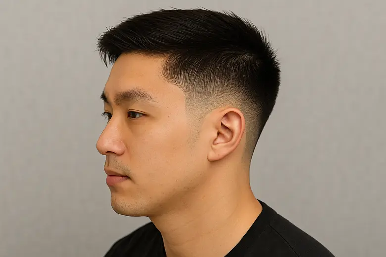 Mid Taper Fade Asian Hair